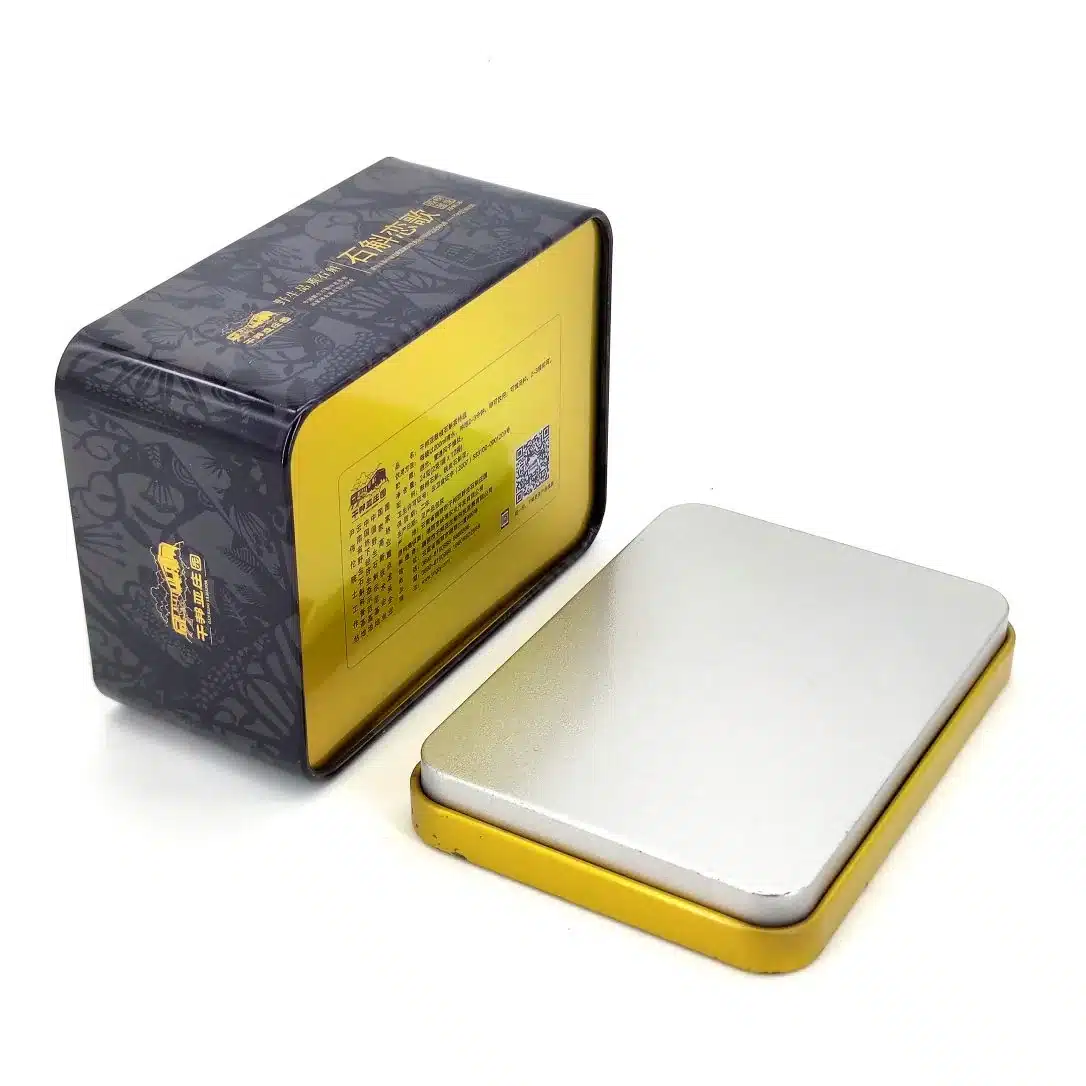 Deep Rectangular Food Tin 130×95×70mm RE-0080 detail view