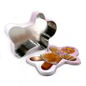 Gingerbread-Shaped Christmas Tin 210×165×40mm – view 1