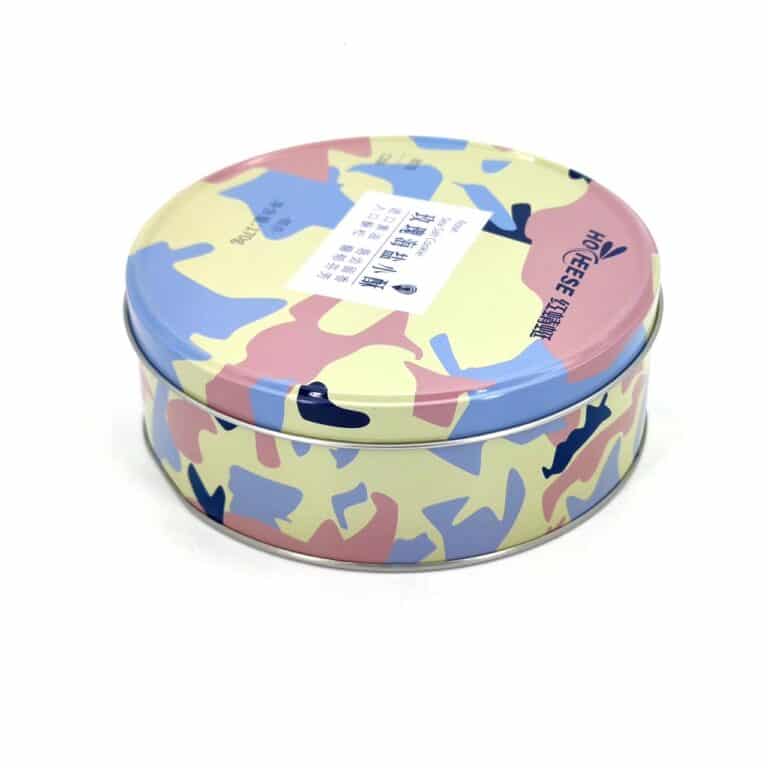 Pastel printed round tin from Junmei's product library