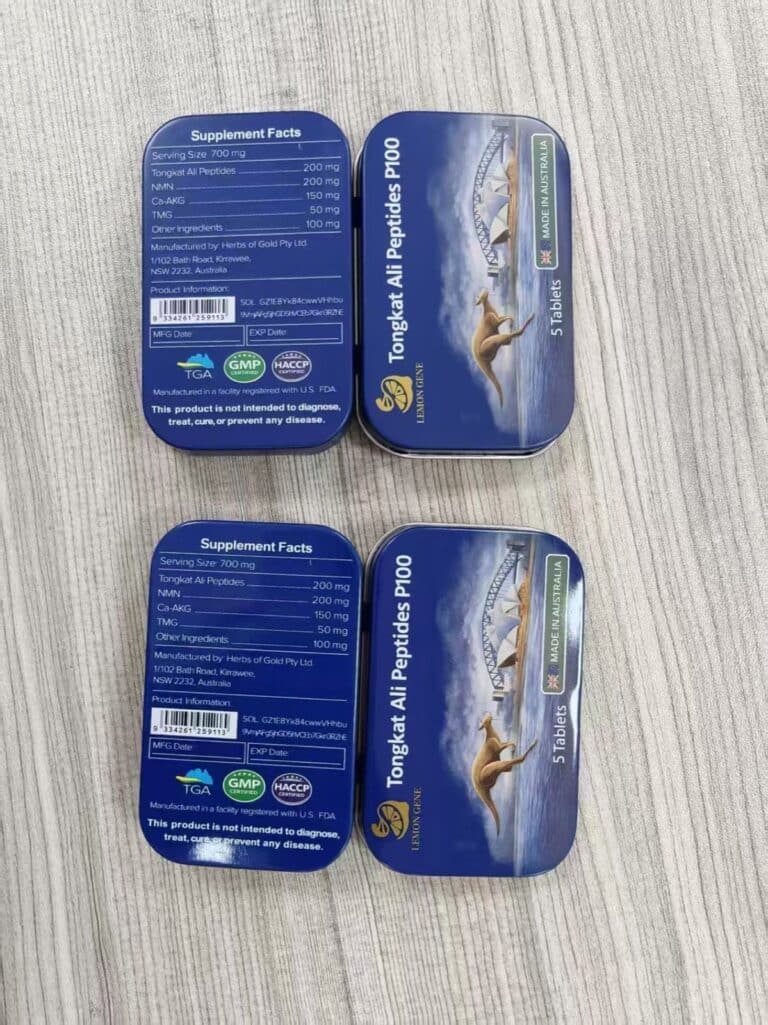 Blue finished tin sample produced by Junmei from approved artwork