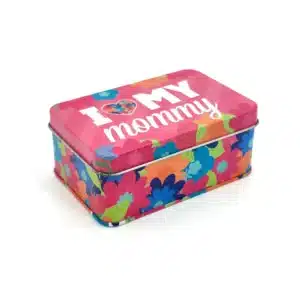 Rectangular Gift Tin 108×73×44mm RE-0052 front view