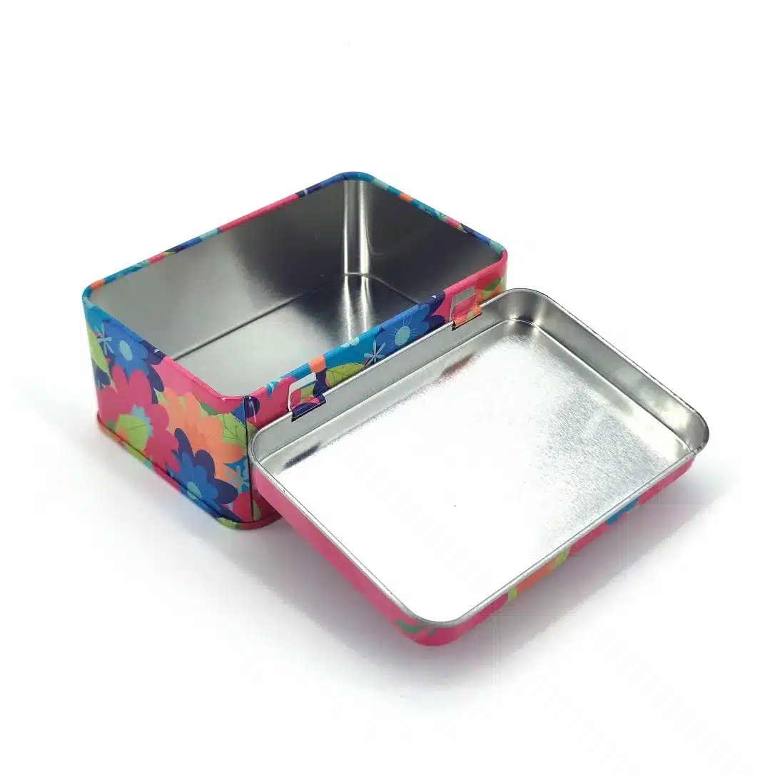 Rectangular Gift Tin 108×73×44mm RE-0052 detail view
