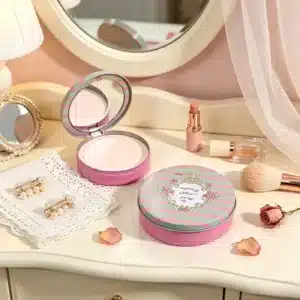 Round Cosmetic Compact Tin — Cosmetic Packaging Reference JM-COS-003
