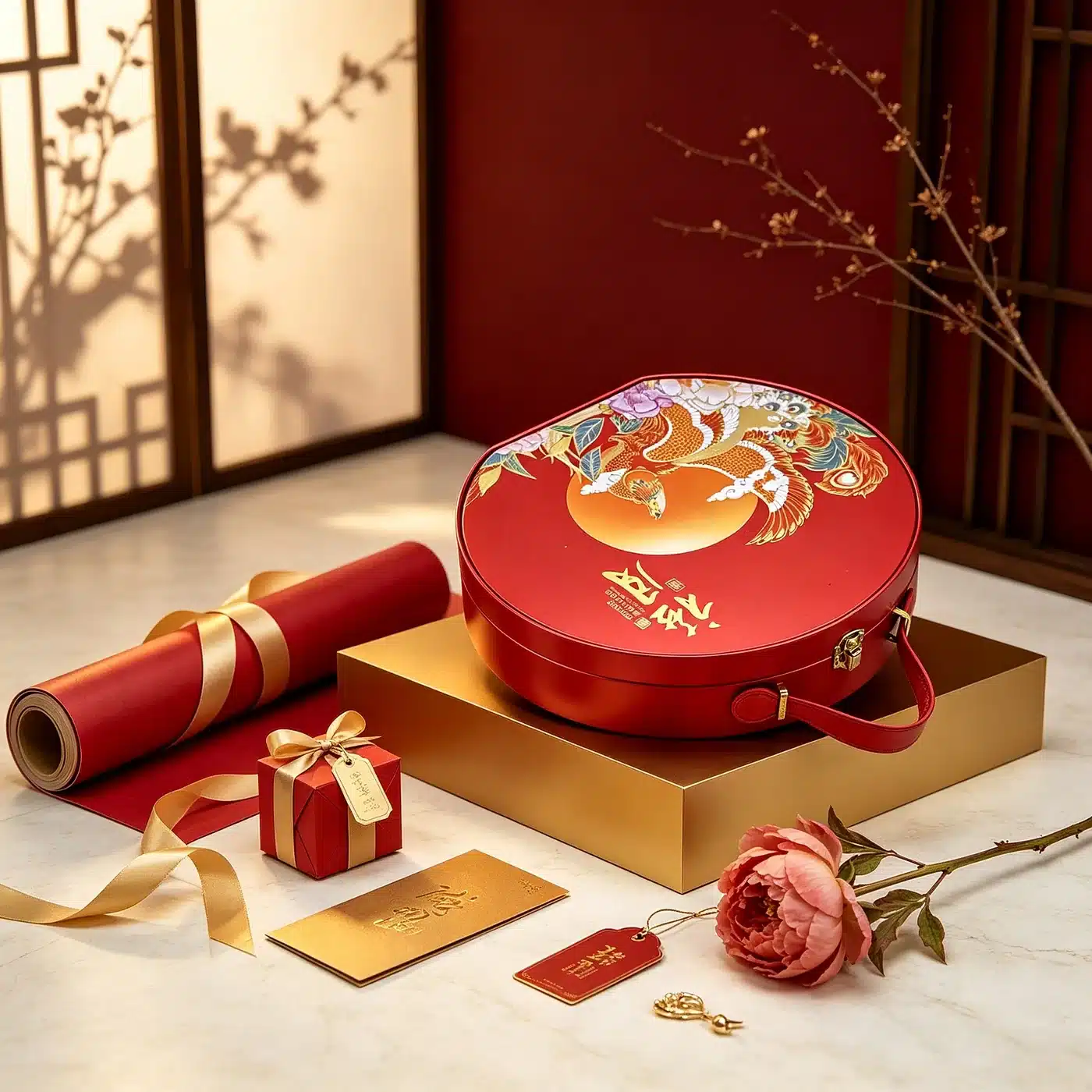 Round Holiday Gift Tin — Gift Packaging Reference JM-GFT-003