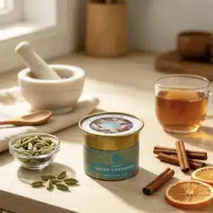 Round Spice Storage Tin — Spice Packaging Reference JM-SPI-002