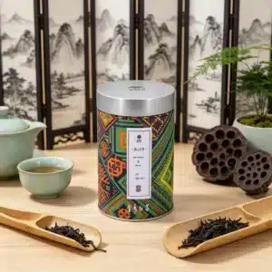 Round Tea Tin Canister — Tea Packaging Reference JM-TEA-002