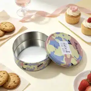 Round Window Cookie Tin — Cookie Packaging Reference JM-COO-002