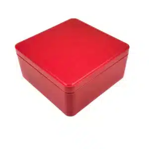 Square Cookie Tin 130×130×62mm SQU-034 front view
