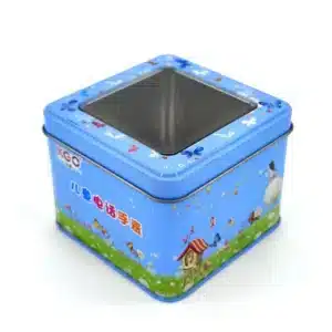 Square Gift Tin 90×90×70mm SQU-021 front view