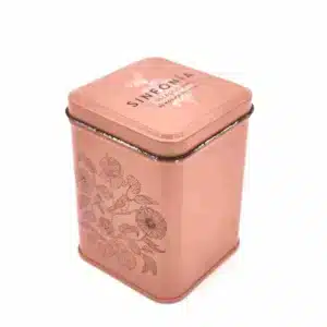 Square Tea Tin 71×71×98mm SQU-011 front view