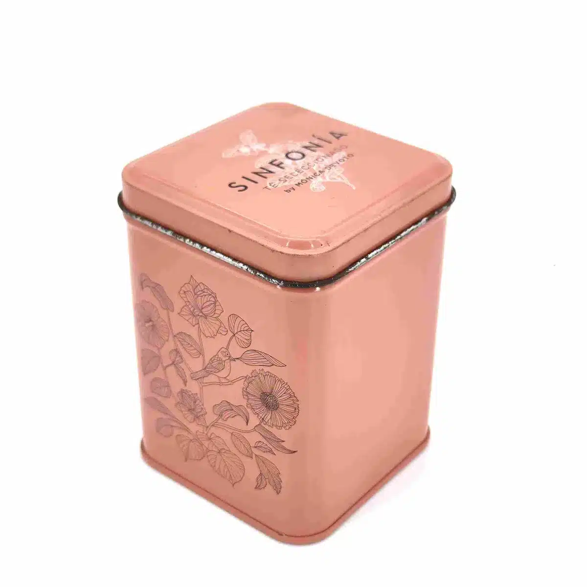 Square Tea Tin 71×71×98mm SQU-011 front view