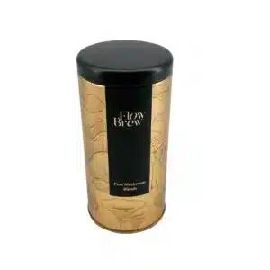 Tall Round Coffee Tin Ø74×153mm ROU-026 front view