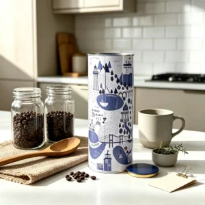 Tall Round Food Storage Canister — Food Storage Packaging Reference JM-FST-001