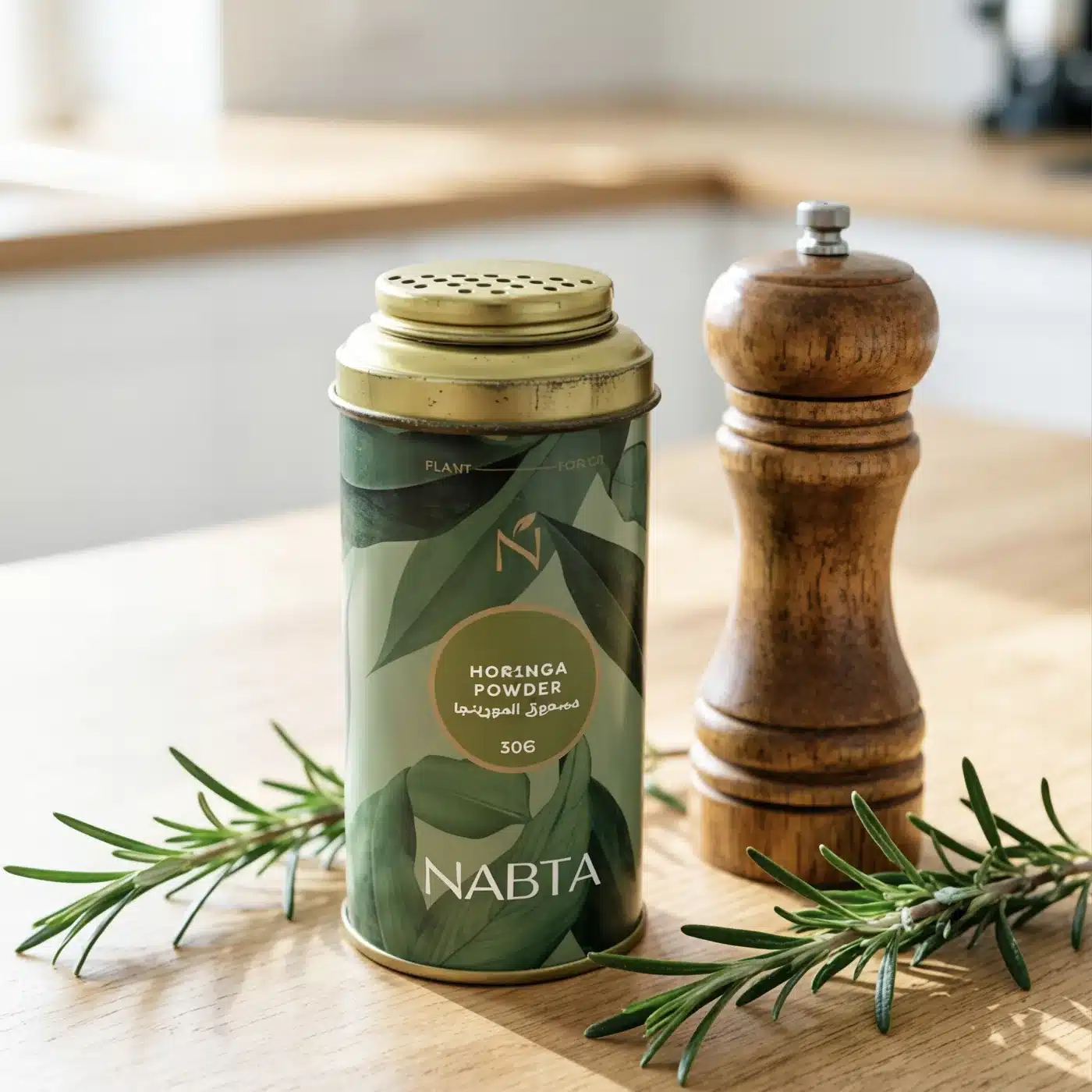 Tall Round Spice Tin Canister — Spice Packaging Reference JM-SPI-001