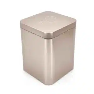 Tall Square Tea Tin 100×100×125mm – view 1
