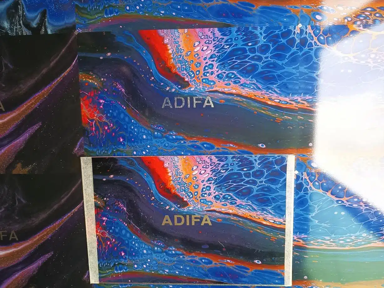 Printed metal sheets carrying ADIFA artwork